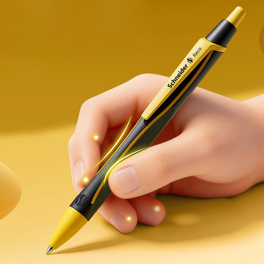 3pcs German Gel Pens Schneider Reco Smooth and Fast Dry Writing Test Black G2 Refill Ball Pen 0.5mm Office Stationery