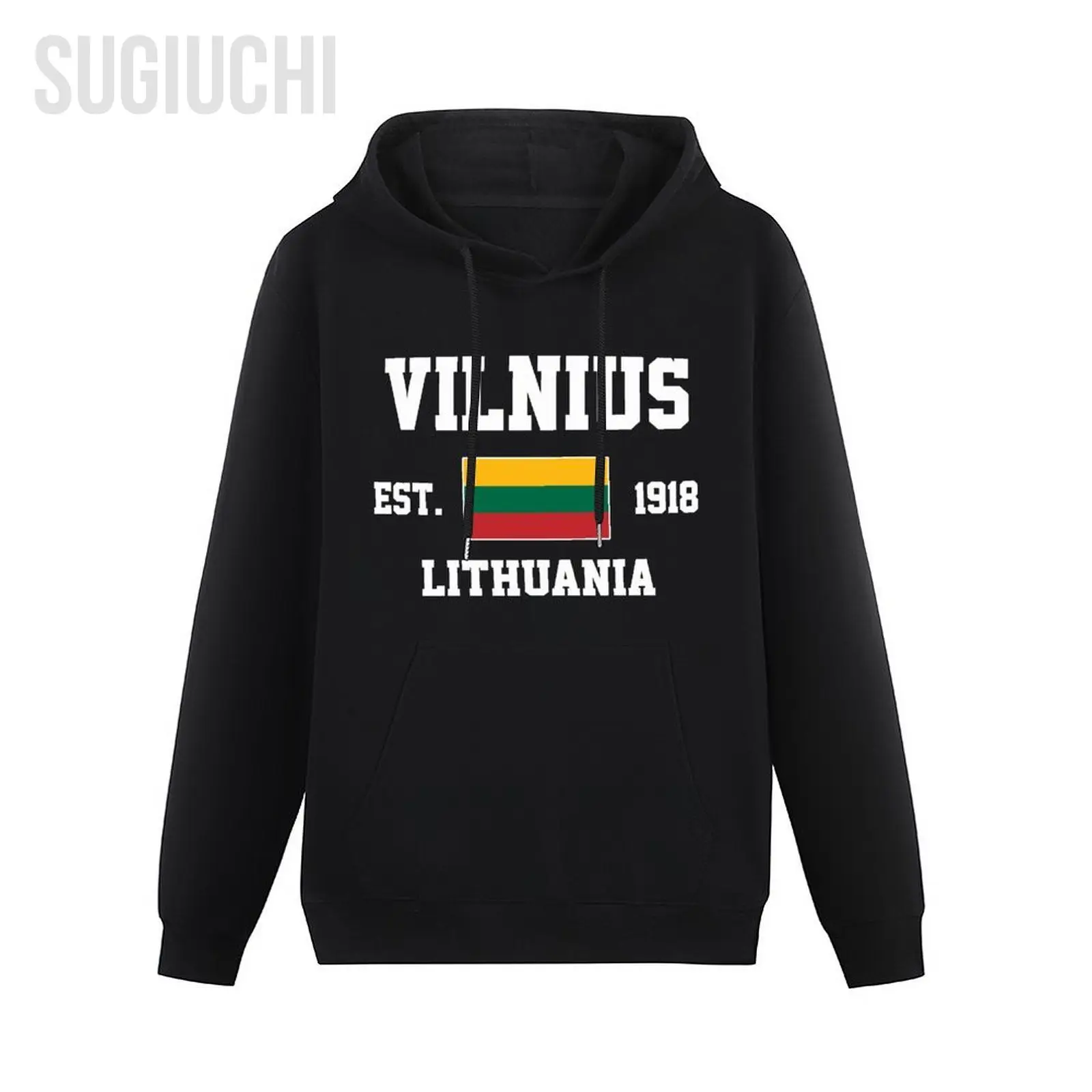 Men Women Hoodies Lithuania EST.1918 Vilnius Capital Hoodie Pullover Hooded Hip Hop Sweatshirt Cotton Unisex