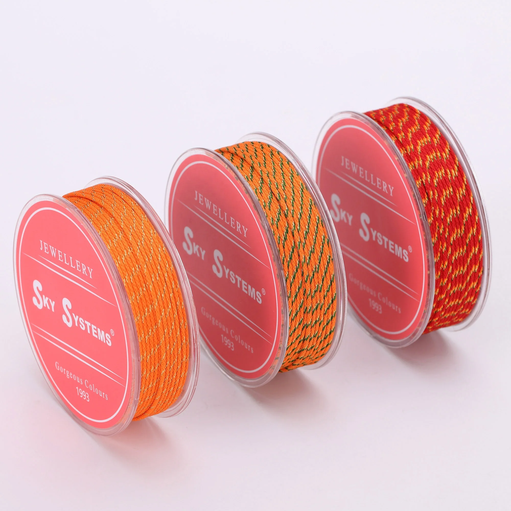 

SKY ML308 1.2~3mm Jewelry Polyester Cord Jewelry Accessories Bracelet Necklace Rope Golden Colorful CNY