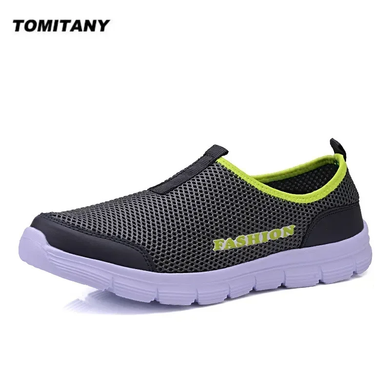 Zapatos informales De malla transpirable para Hombre, zapatillas De deporte De verano, calzado para Hombre, Zapatos para correr, sandalias ligeras