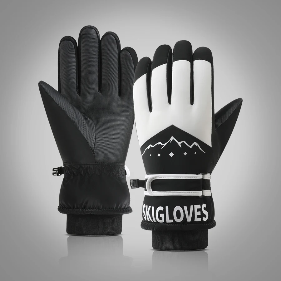 

Зимние велосипедные перчатки, нескользящие сенсорные лыжные перчатки, аксессуары для сноуборда, водонепроницаемые карманные теплые мужские и женские перчатки