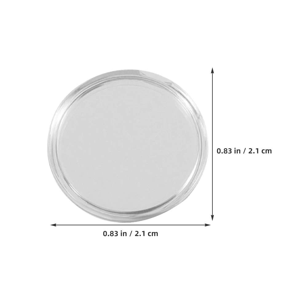 80Pcs Transparent Round Plastic Coin Protectors Capsules Clear Storage Containers Portable Collecting Coin Display Cases