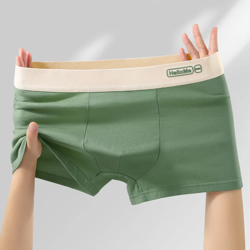 

Men's Cotton Boxer Shorts Underwear Hombre Panties Adult Comfortable Breathable Sexy Solid Color Trunks