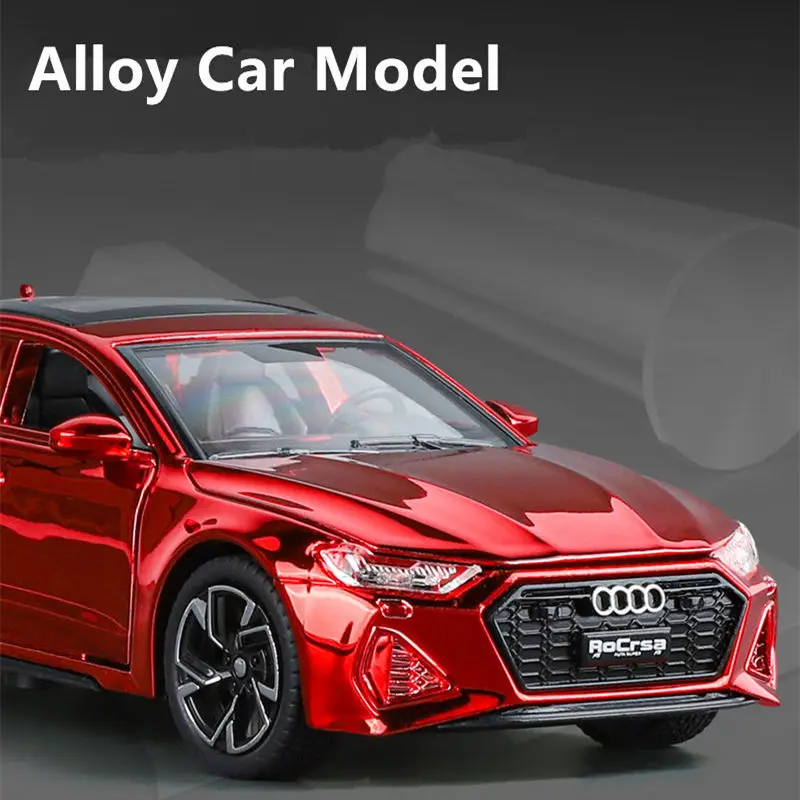 1:32 Electroplating Version AUDI RS7 Coupe Alloy Sports Car Model Diecast Metal Vehicles Car Model Sound and Light Kids Toy Gift