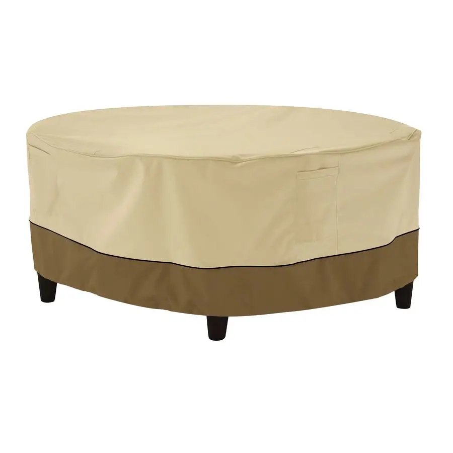 

Accessories Veranda WaterResistant 24 Inch Round Patio Ottoman Coffee Table Cover, Outdoor Table Cover
