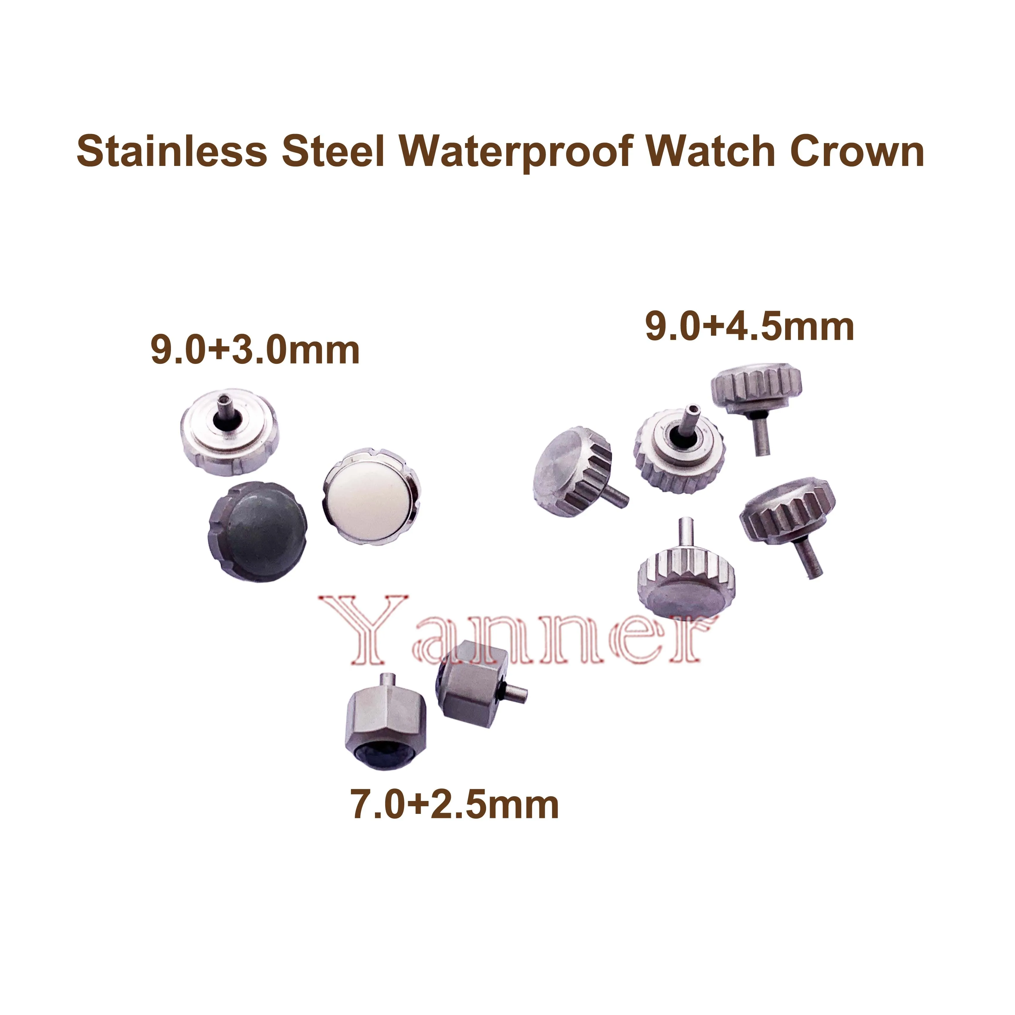 Stainless Steel Waterproof Watch Crown with different Shape Pumpkin Crown and Big Sizes