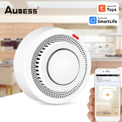 Tuya WIFI Smoke Detector Fire Protection Alarm Sensor Independent Wireless Battery Operated Smart Life Push Alert Home Security