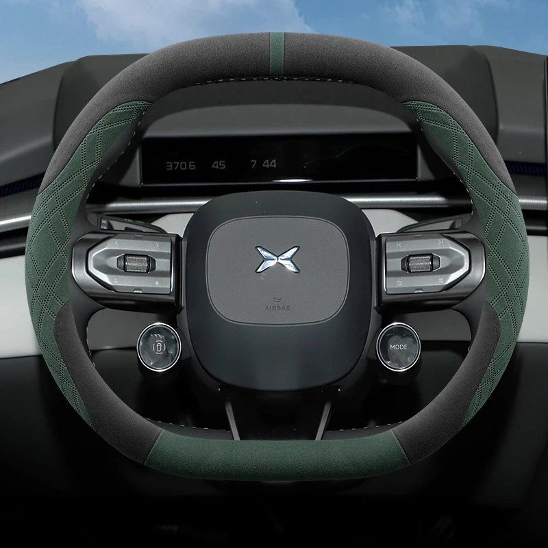 جلد الغزال غطاء عجلة توجيه سيارة ل Xpeng P7 G6 G9 2022 2023 2024 2025 2026 اكسسوارات #4