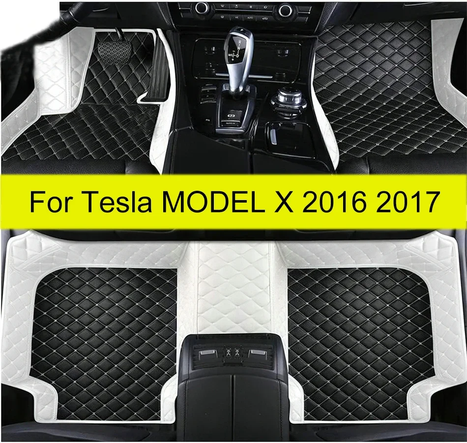 

Car floor mats for Tesla MODEL X (FIVE SEAT) 2016 2017 Custom auto foot Pads automobile carpet cover