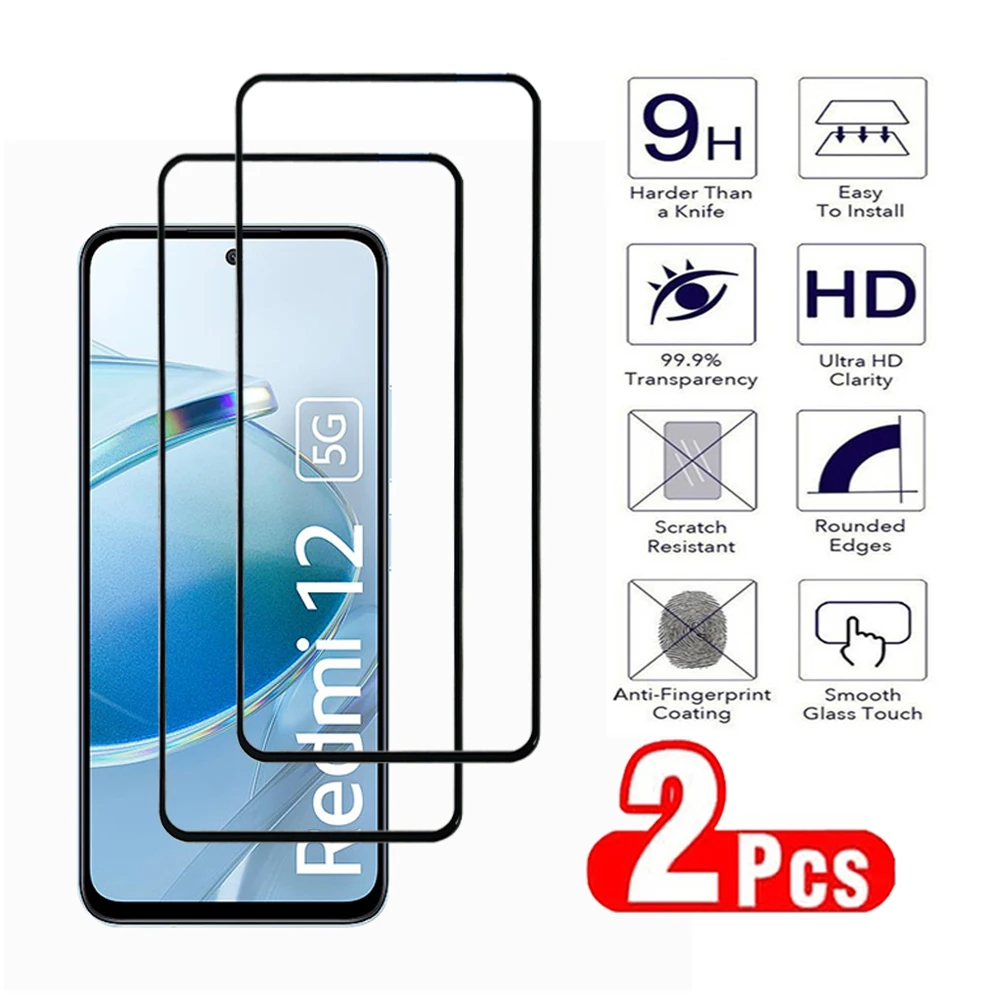 2Pcs For xiaomi Redmi Note 12 13 Pro Plus 4G 5G Tempered Glass For Redmi 12S 12C 13C 12T Pro 4G 5G Screen Protector glass Film