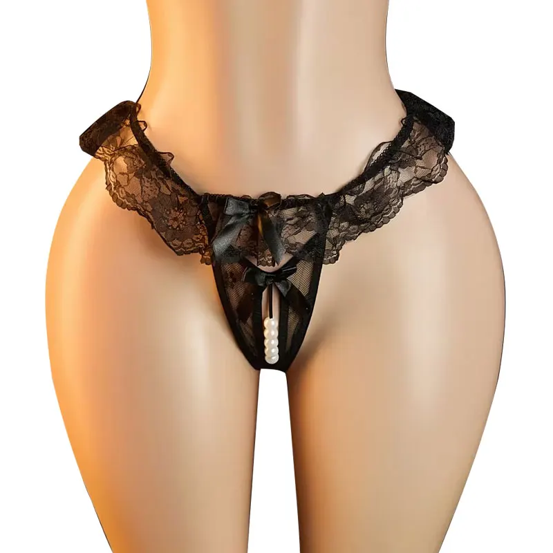 Sex Pearl G-string Thong Panties Sexy Lingerie For Women Porn Lace Costumes Babydolls Chemises Erotic Underwear Couple Tool Shop