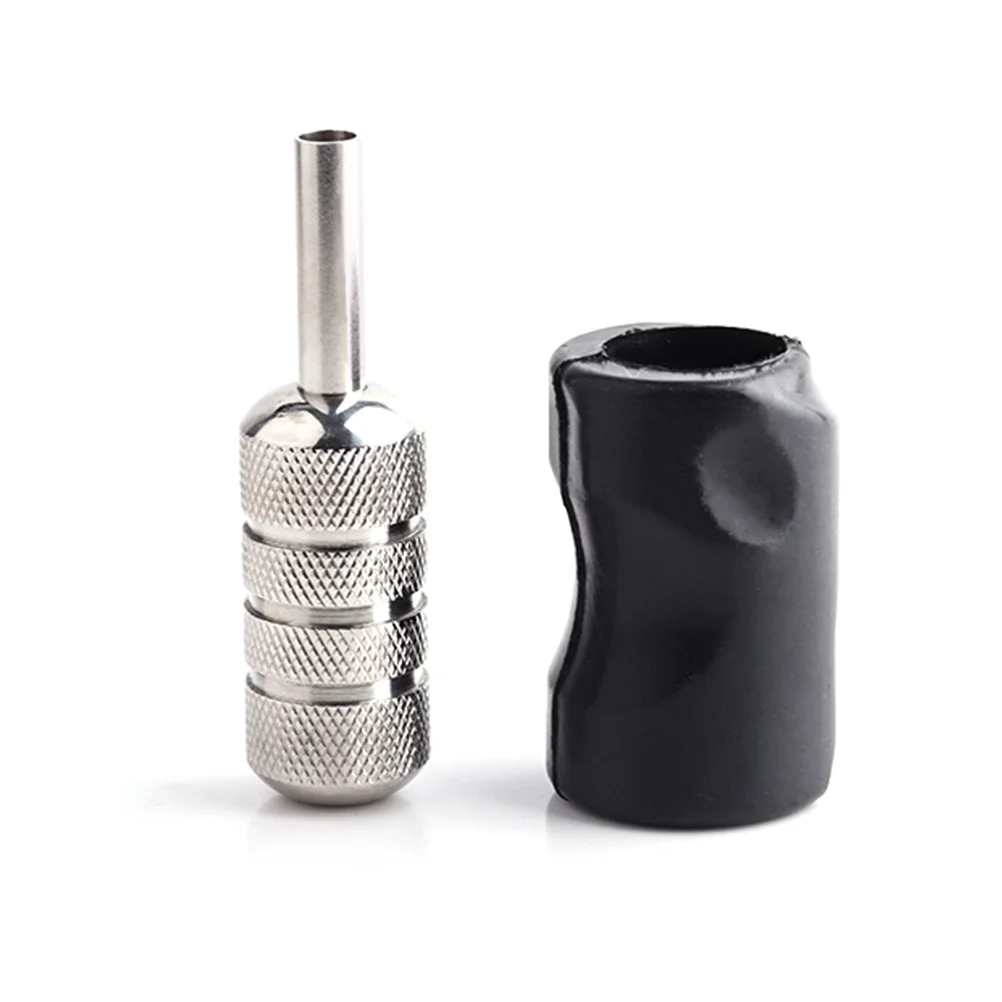 2 قطعة أغطية المقبض السيليكون قبضة سوداء كم المهنية مريح ماكينة رسم الوشم التجميلي قبضة مقاومة للحرارة خفيفة الوزن مقبض