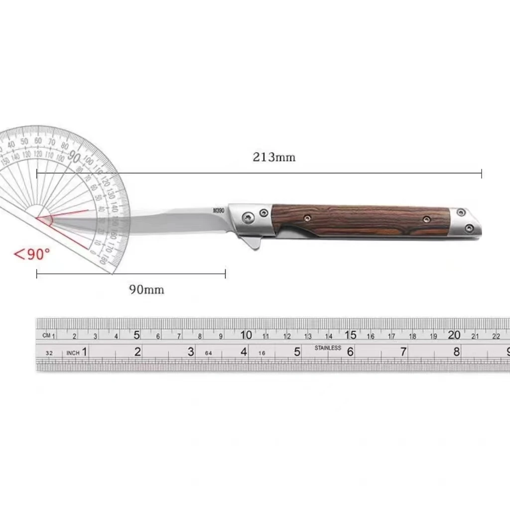 Multi-Purpose Outdoor Camping Folding Knife Stainless Steel Portable High Hardness Folding Knife Damascus Pattern Folding Knife image 6