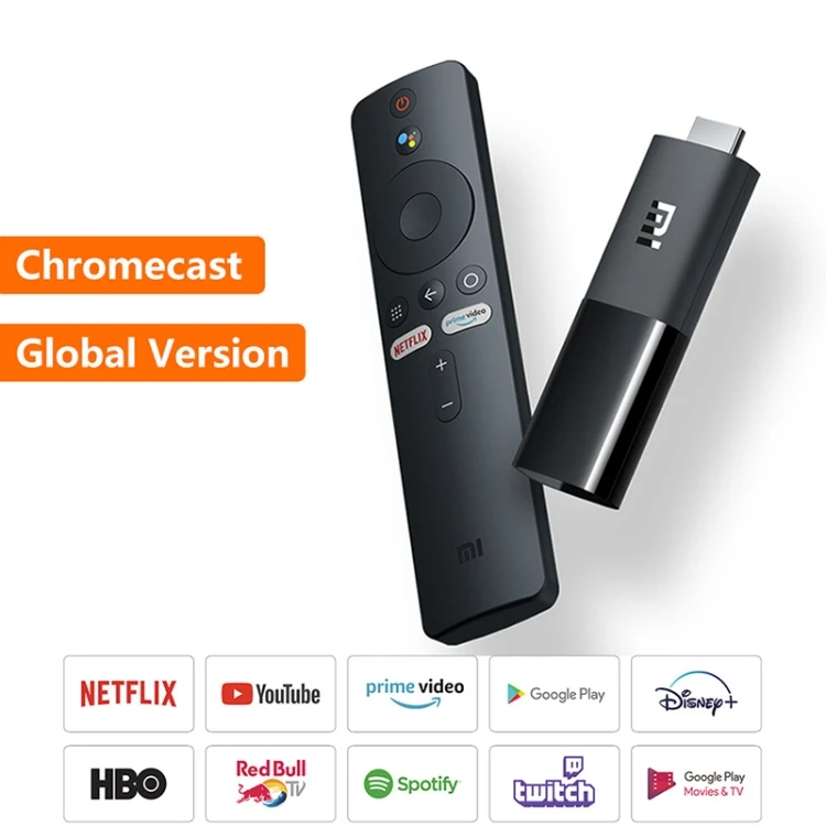 النسخة العالمية الأصلية Xiaomi Mi Android TV Stick رباعية النواة Cotex A53 RAM 1GB + ROM 2GB الاتحاد الأوروبي التوصيل xiaomi Smart TV Sticks