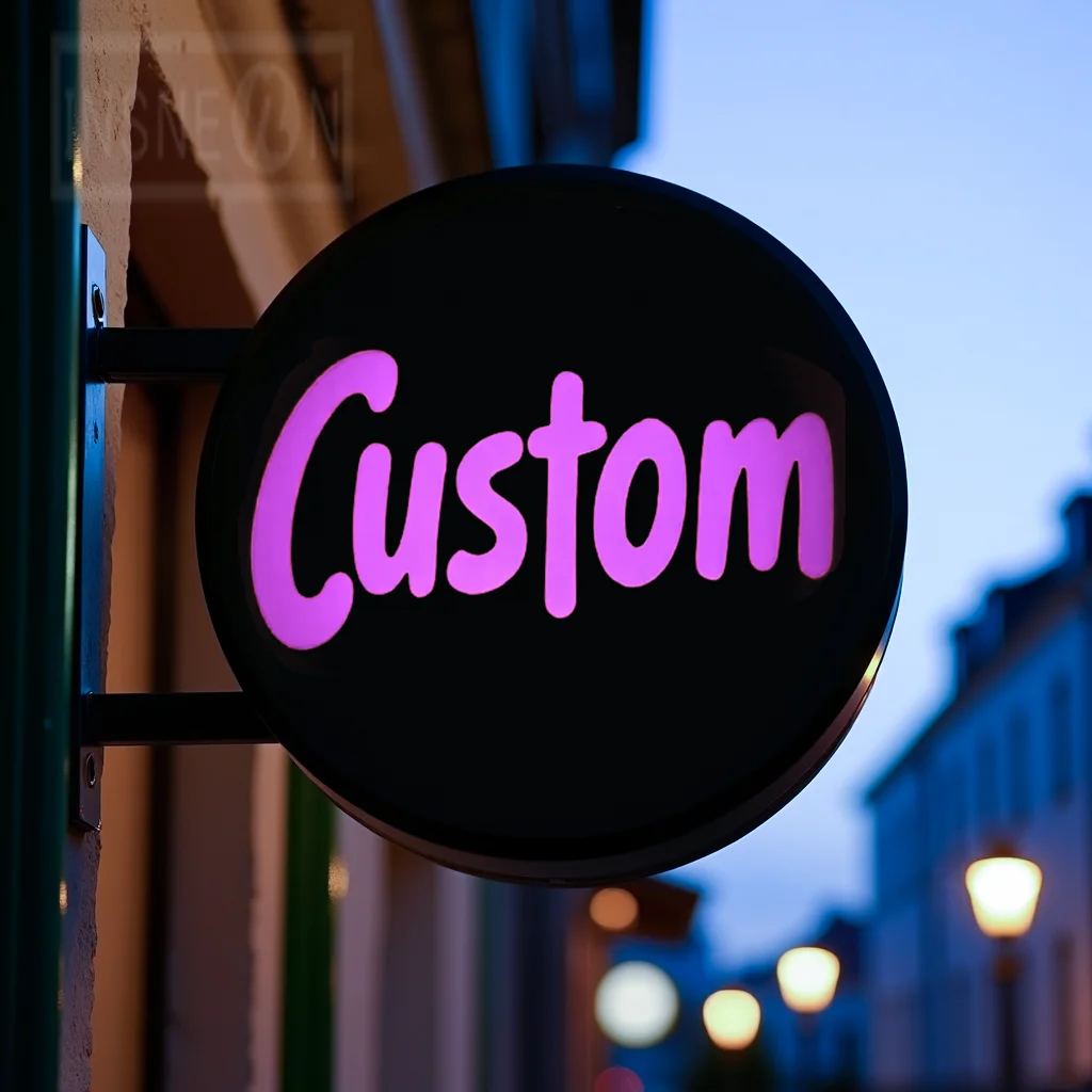 Custom Round Waterproof Acrylic LED Light Box Outdoor Business Sign Double Sided Backlit Advertising Display