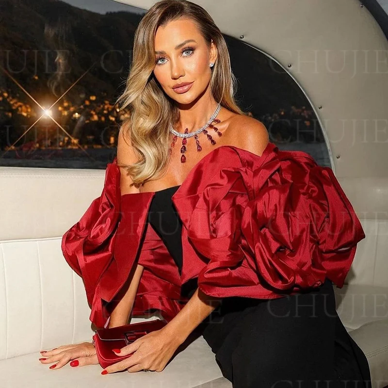 تخصيص المرأة حفلة موسيقية اللباس غمد Ruched الزهور فساتين السهرة حزب عيد الحب تاريخ ثوب حورية البحر عشية عيد الميلاد العباءات