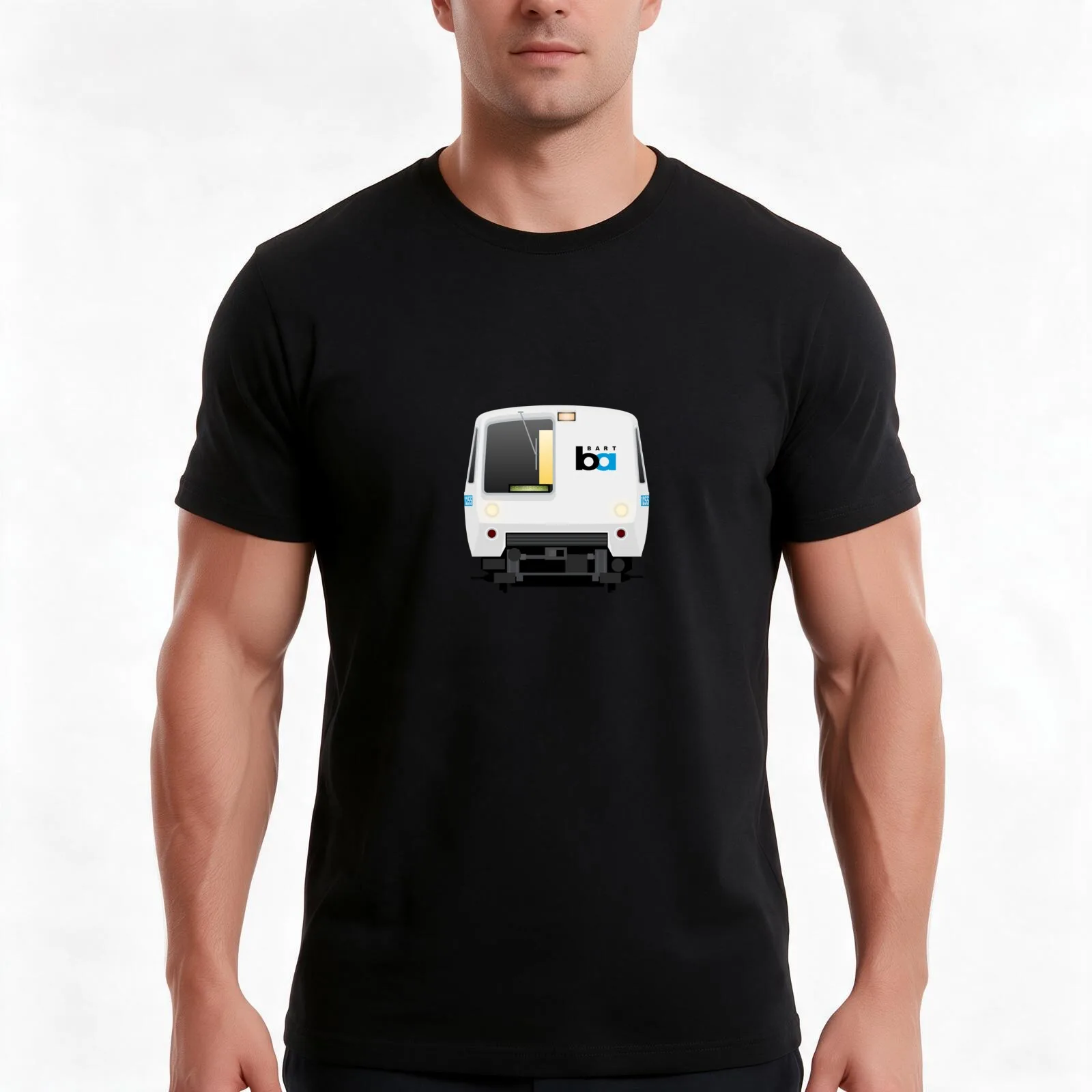 SFBART Rohr A Series Train T-Shirt, Summer Casual Cotton Tee, Oversized Streetwear Tops, Vintage Graphic Print, Unisex Men Women