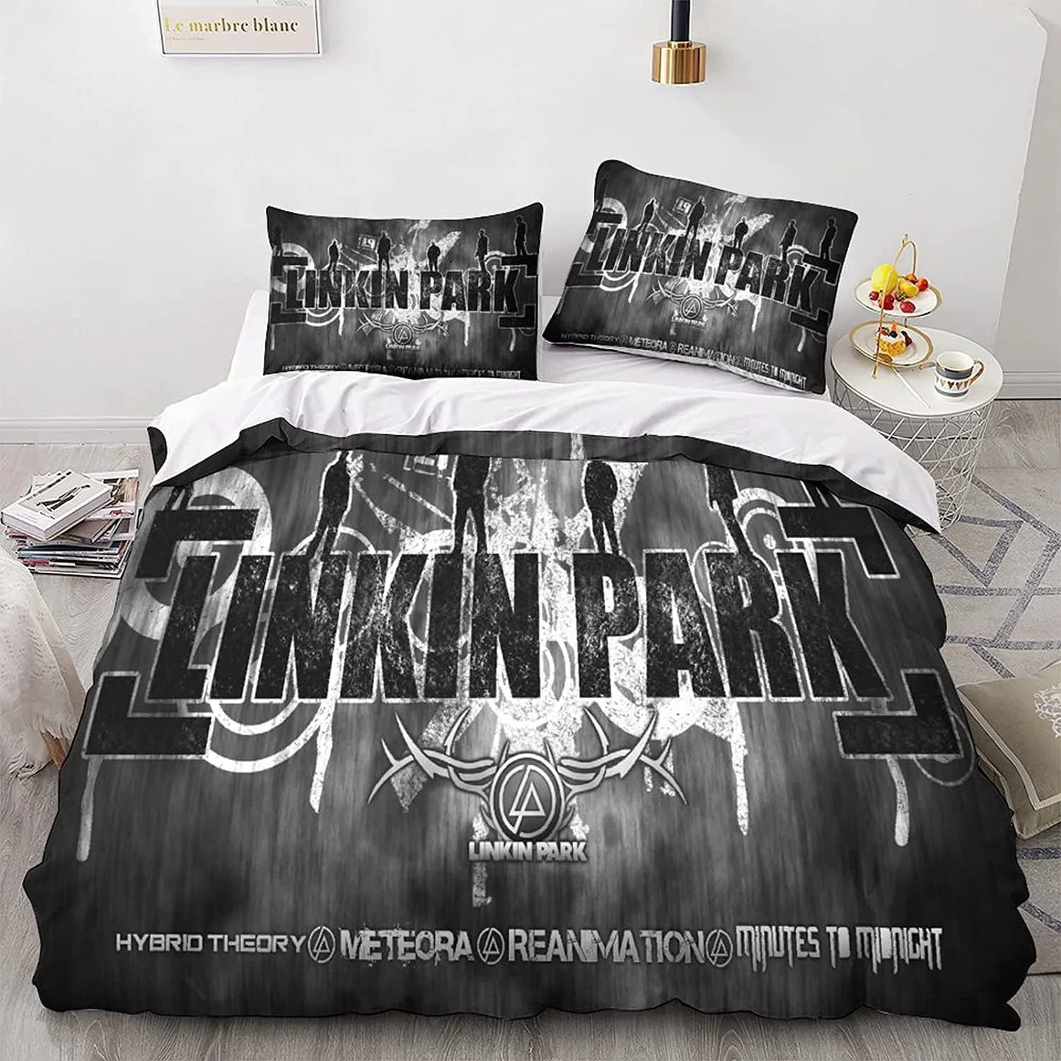 Rock Band L-LinkinS P-ParkES Bedding Set Duvet Cover Pillowcase for Boys Adults Bedroom Decoration Single/Double/Queen Size Gift