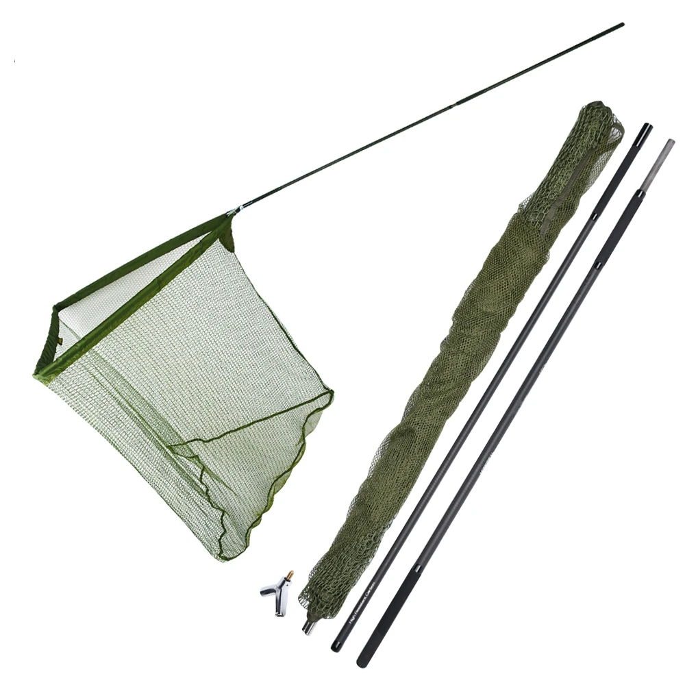 

HONOREAL Hotsale Pure Carbon Fiber 180cm Asian Carp Fishing Landing Net