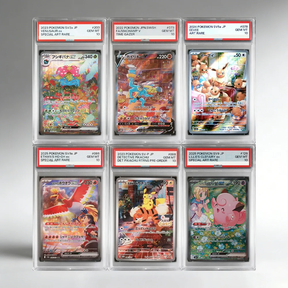 DIY PTCG Rating Card Collection Card JP VENUSAUR EEVEE MACHAMR CLEFAIRY Hobby Game Collection Card Self Made Anime Card Gift