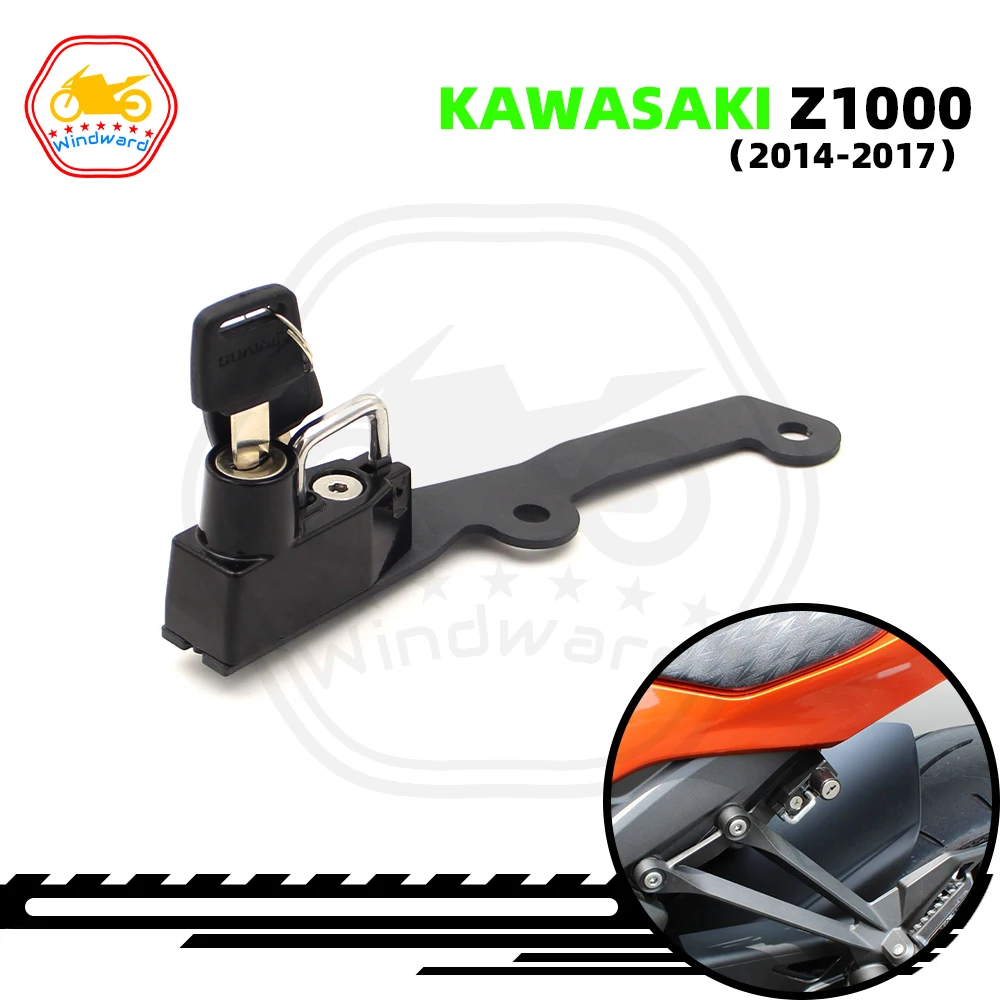 

Motorcycle accessories Anti-theft Helmet Lock Kit Anti-rust Password Lock Fits For KAWASAKI Z1000 2014 2015 2016 2017
