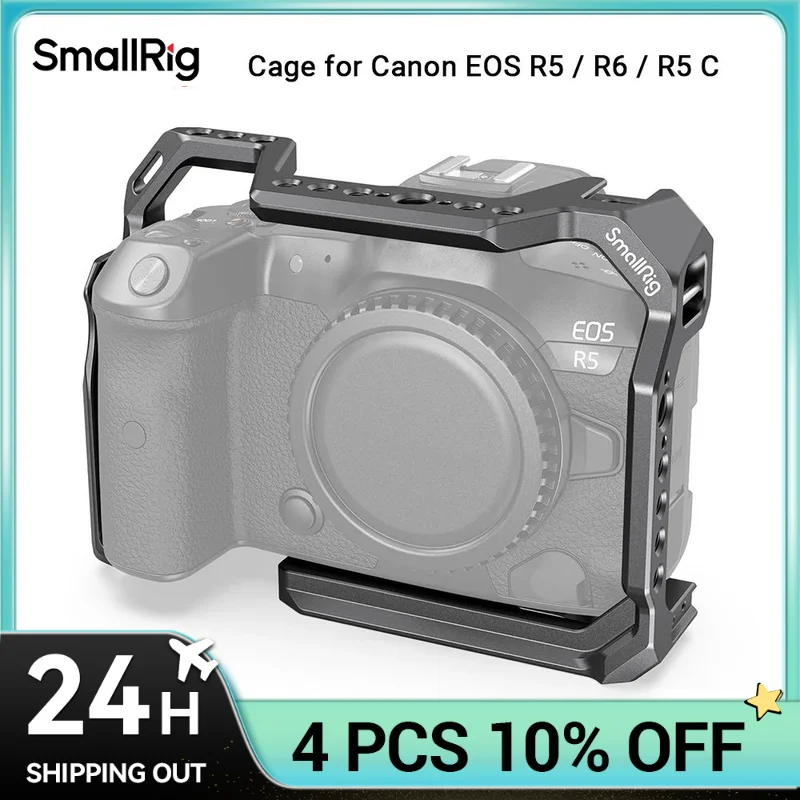 SmallRig Full Camera Cage for Canon EOS R5 and R6 Have Arca-style Plate on the Bottom with Variety Mounting Options 2982-Spain