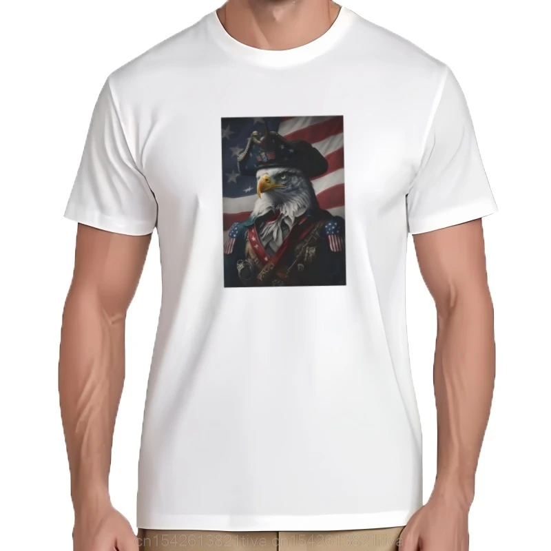 July 4th T Shirt Bald Eagle American Patriot USA Pride Heavy Cotton