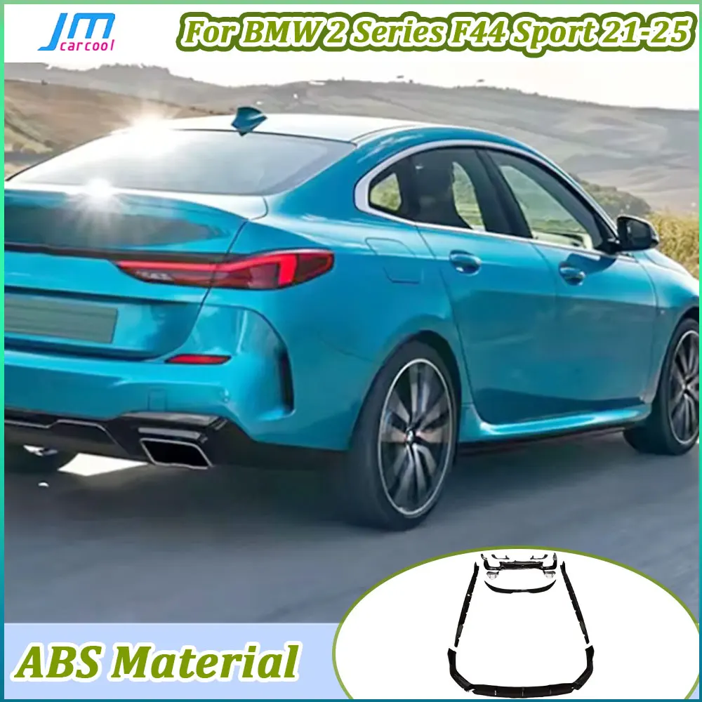 Alerón Delantero ABS para BMW Serie 2 F44 Sport 2021-2025, Kits de Carrocería, Difusor Trasero con Tubo de Escape, Faldones Laterales, Alerón Trasero Estilo M