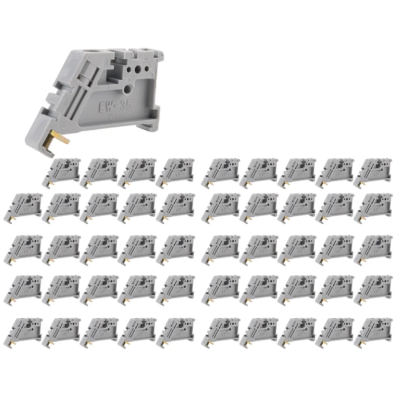 

2025 Trend 50Pcs 35Mm DIN Rail Terminal Block End Stopper Mounting Clips