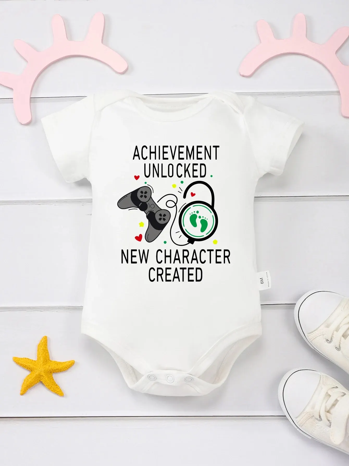 Funny Pattern Newborn Boy Clothes Game Player Creative Element Cute Baby Girl Onesie Urban Fashion Popular New Infant Romper