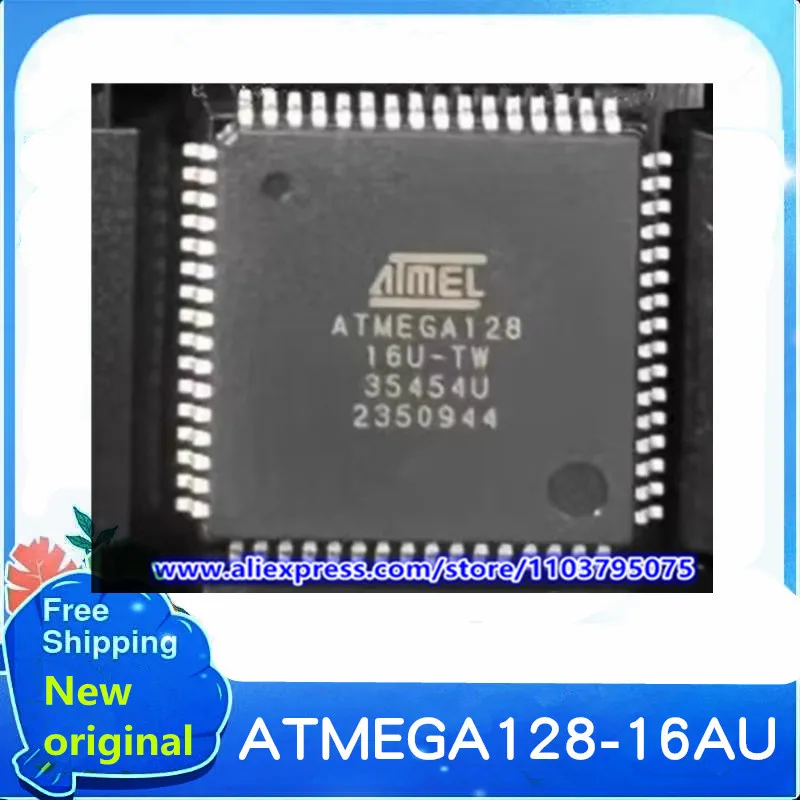 10PCS~100PCS/LOT 100% NEW ATMEGA128-16AU ATMEGA128 16AU ATMEGA128-16AUR TQFP64