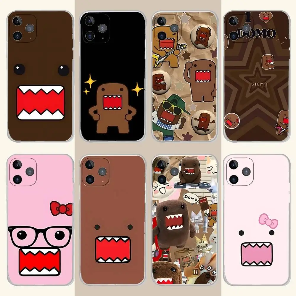 

Cute Domo-kun Phone Case For iPhone 17,16,15,14,13,12,11 Pro,Max,Plus,X,XS,XR,SE4,E Mini Transparent Soft Cover