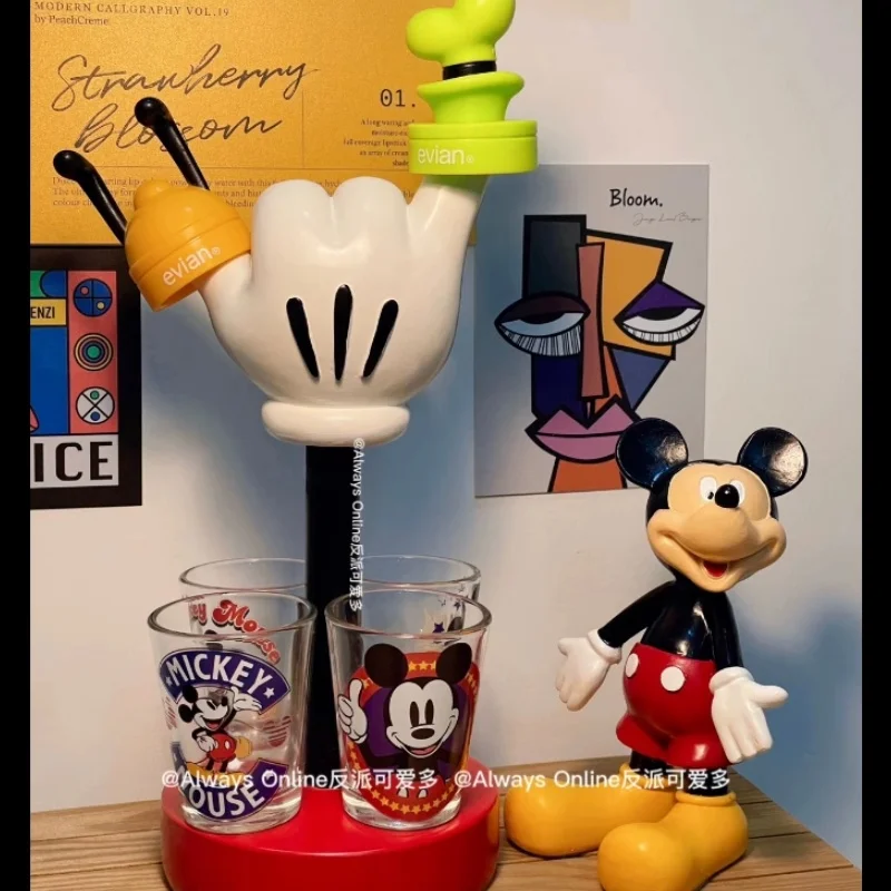 Disney New Cute Mickey Mouse lampka nocna Mickey żywica wielofunkcyjny stojak kreatywne rzemiosło dekoracja prezent urodzinowy