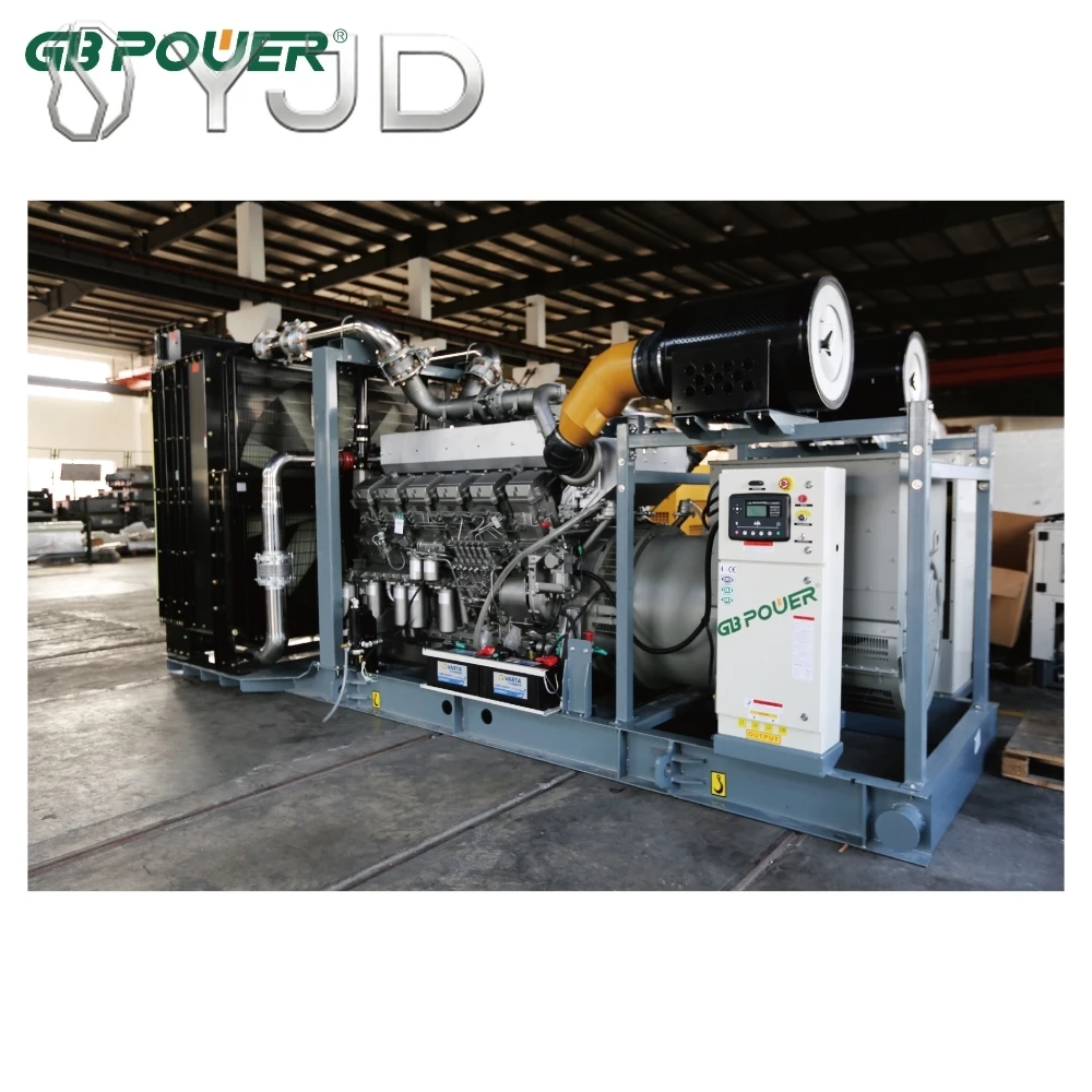 OEM Open Frame Silent Type 1650kva Mitubishi Diesel Generator Set with Mitsubshi Engine Model S6R2-PTA-C ATS 50HZ
