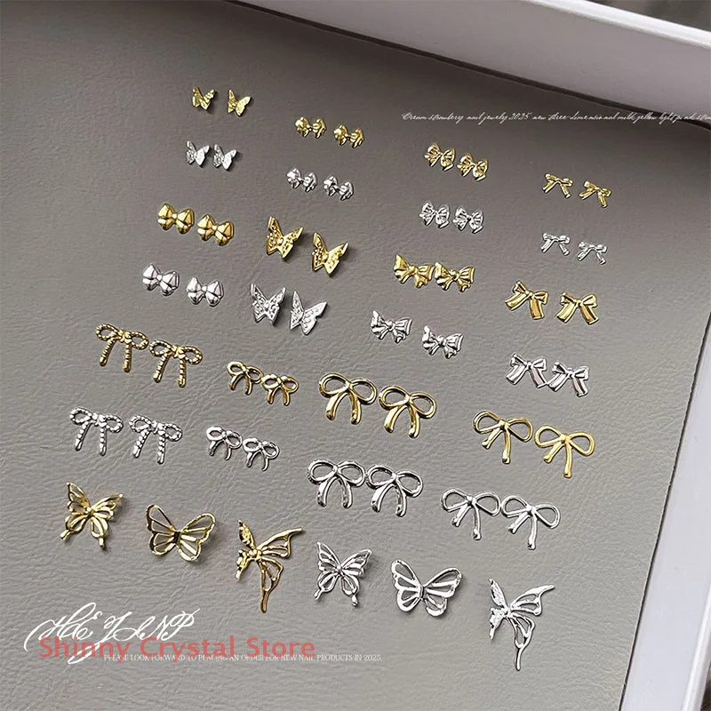 1 saco 3d liga oco borboleta arte do prego encantos gemas borboleta decoração do prego cristais de luxo strass para design do prego
