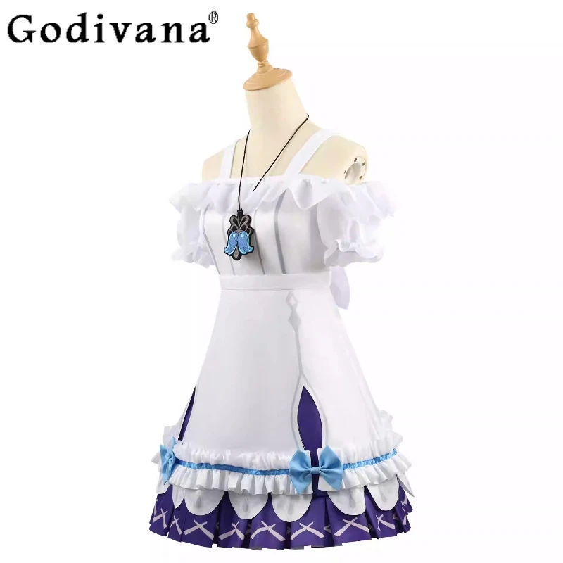 Gioco Nuovo Genshin Impact Set di abiti da donna Clervie Costume cosplay per Halloween Abito da festa di ruolo estivo femminile di Natale