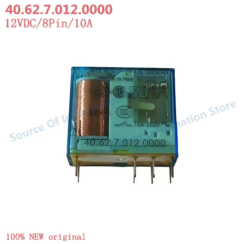 5Pcs 40.62.7.012.0000 Finder Relay 12VDC 8Pin 10A 100% New