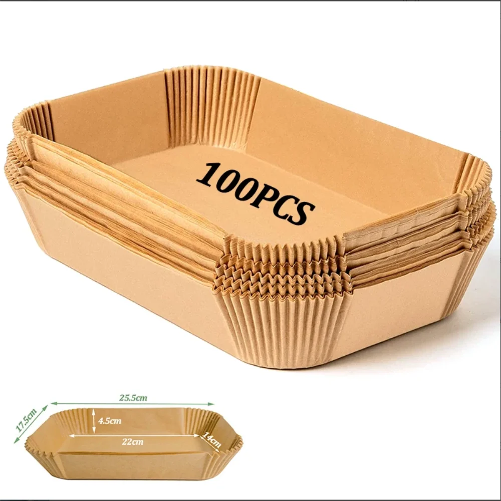 Disposable Air Fryer Paper Non-Stick Kitchen Baking Airfryer Mat Oilproof Micro-wave Barbecue Pad Baking Paper Liner Accessories