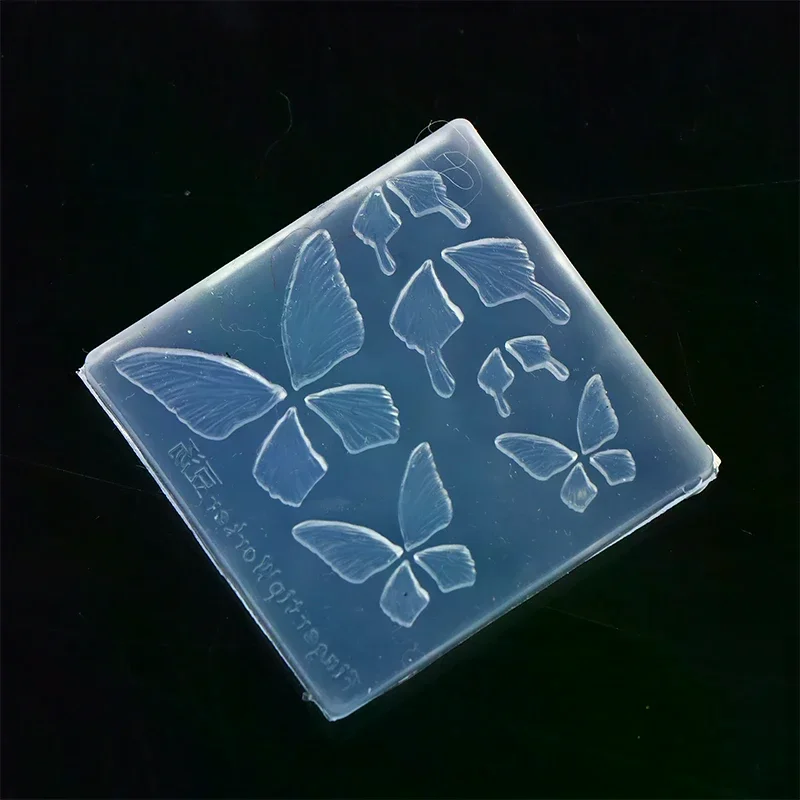 1Pcs 3D Silikon Nagel Form Schmetterling Form Stanzen Platte Nägel Schablonen DIY UV Gel Nagel Carving Form