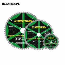 KURSTOL 1Pc Dia85/165/216mm TCT Cutting Disc Hard Alloy Woodworking Circular Saw Blade For Wood Aluminium Copper Disc Cutter