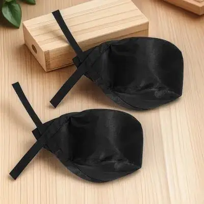 

2pcs Chef Hat Turban Adjustable Ribbons Soft Cloth Skull Cap for Men Women Bakers Cooks Catering Schools Daily Wear Black