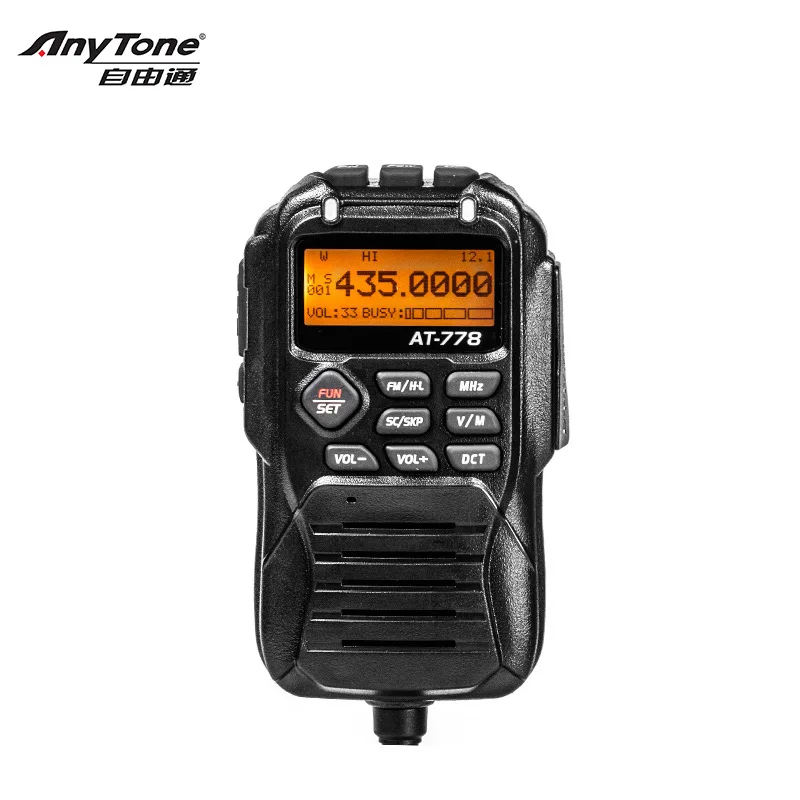 Anytone AT778 Mobile Transeiver Wide Band 400-490MHz 25W Power Amateur/Professional Mode Car Intercom Radio Base Station