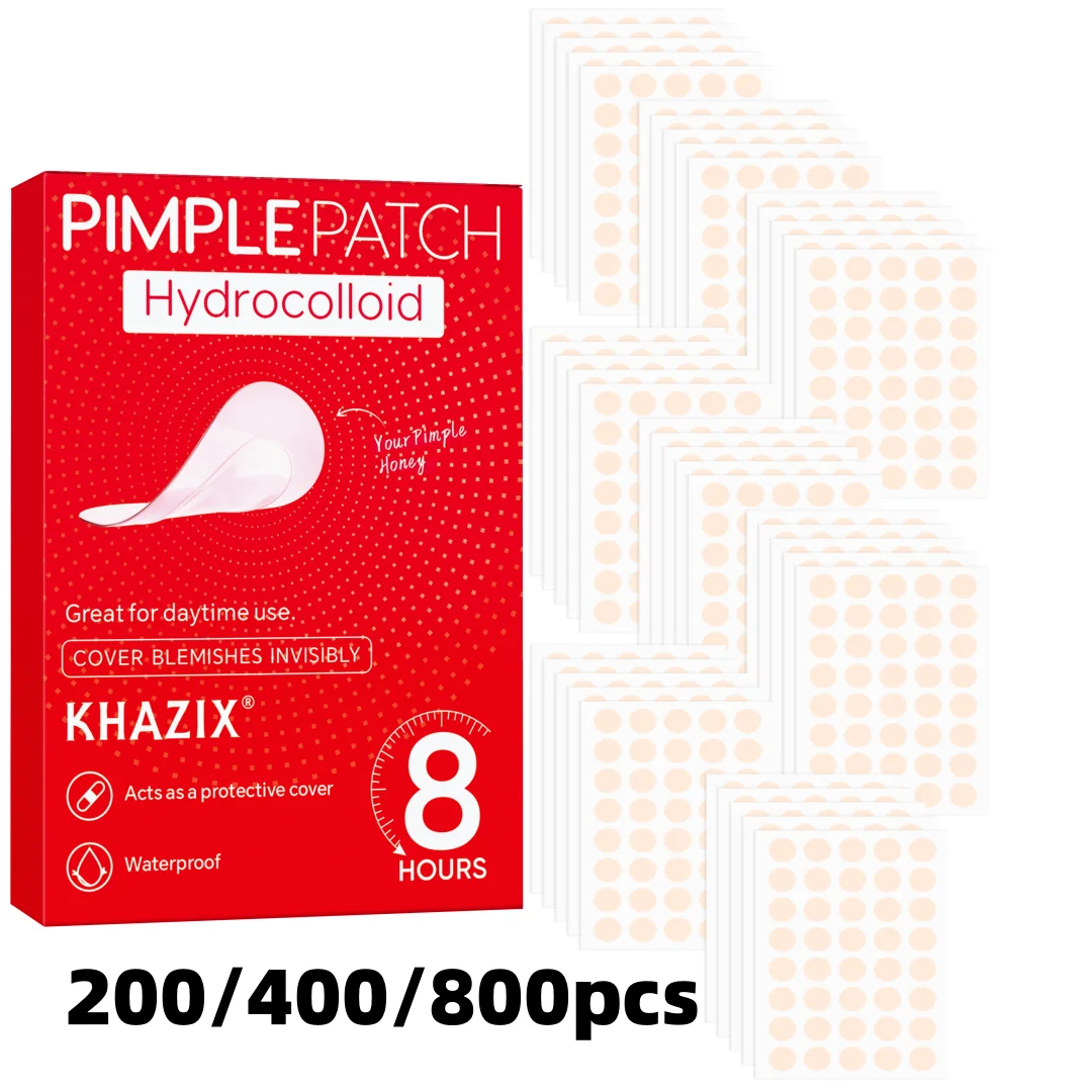 

200/400/800 pieces of facial acne patches, large size and multiple styles, genuine size, covering acne marks and blemishes.