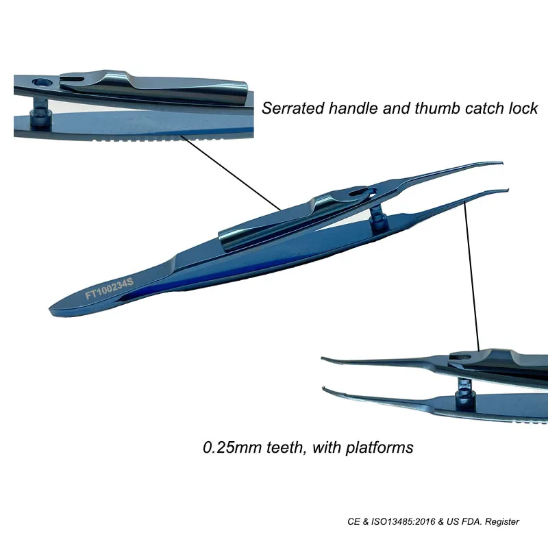 Strabismus Forceps Moody Fixation Forceps Toothed Tweezers Ophthalmic Surgical Instruments