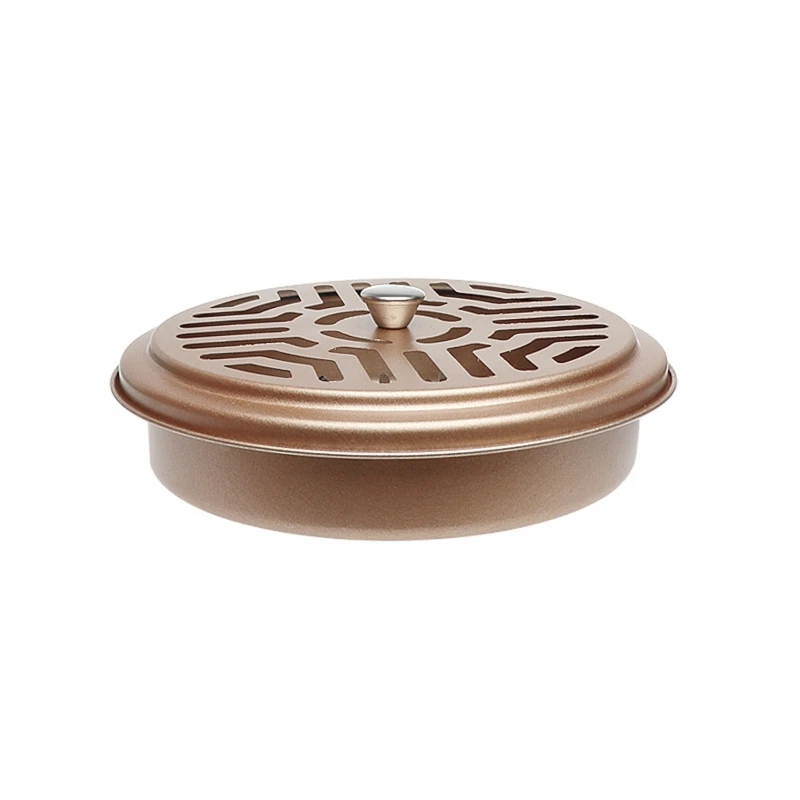 Mosquito Coil Tray Indoor Outdoor Mosquito Incense Box Metal Round Rack Plate