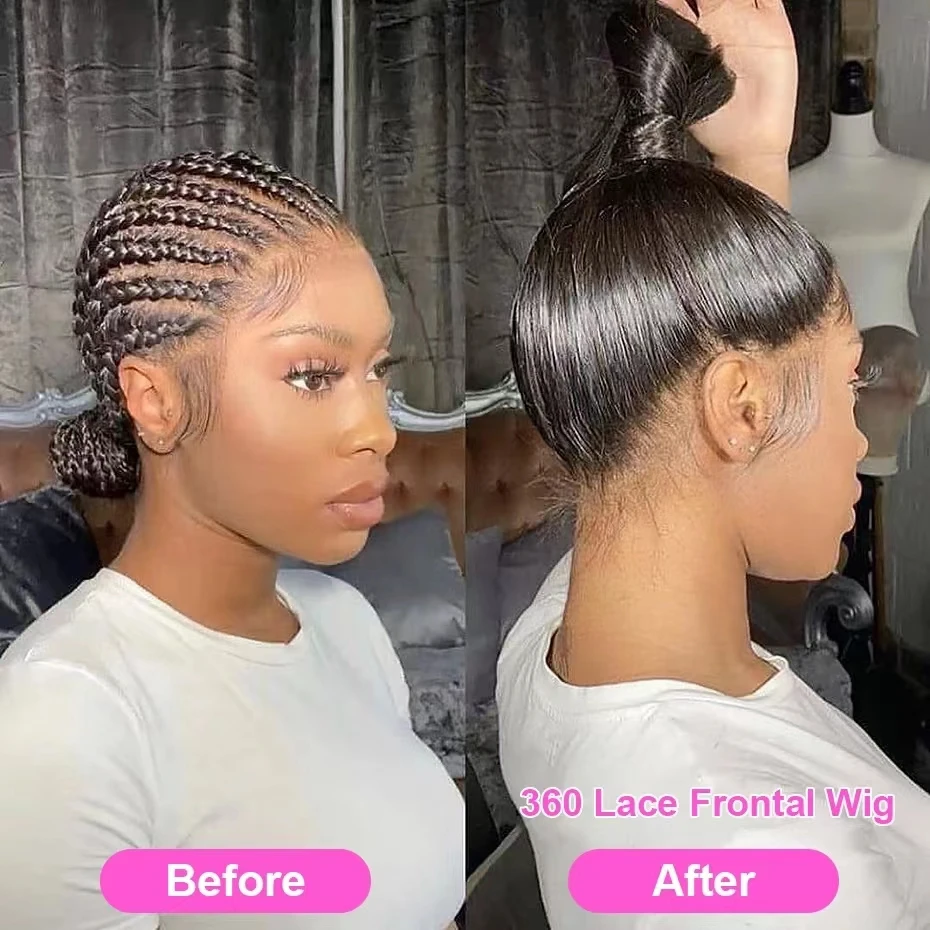 36 42 Inch Straight Lace Front Wigs Human Hair 360 Full Lace Wigs For Women Brazilian Pre Plucked 13x4 13x6 Hd Lace Frontal Wig