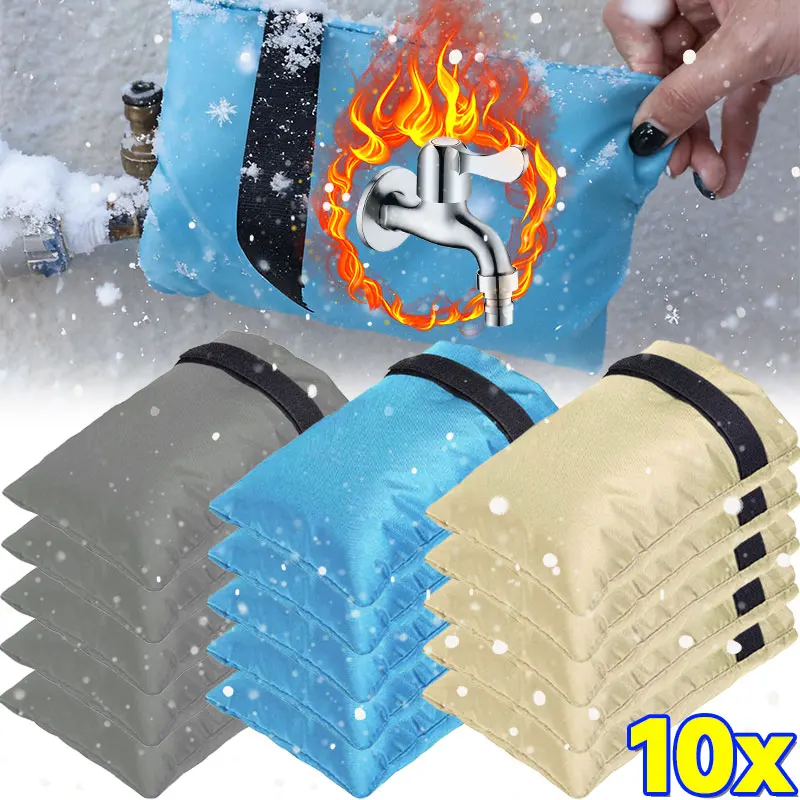 

Winter Faucet Cover Freeze Proof Insulation Waterproof Oxford Protector Easy Install Anti Crack Cold Garden Pipe Faucet Cover