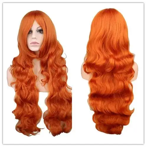 QQXCAIW Anime Nami Long Curly Wavy Adult Wig Heat Resistant Hair Woman Girls Cos Props for Cosplay Costume Halloween Party Wigs