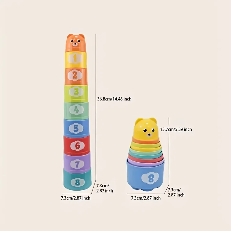 ชุดของเล่นเด็ก 9 ชิ้น ชุดแก้วซ้อนสีรุ้ง ของเล่นชายหาด ของขวัญวันเกิด วันเทศกาล วันคริสต์มาส สำหรับเด็ก