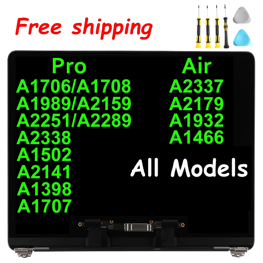 A2337 A2338 A1932 A2179 A1706 A1708 A1989 A2159 A2251 A2289 LCD Screen For MacBook Air Pro 13" Display Assembly Replacement Part 30 sold250,419.91EcoMac StoreSee previewSimilar items